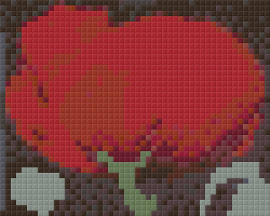 Red Poppy One [1] Baseplate PixelHobby Mini-mosaic Art Kit